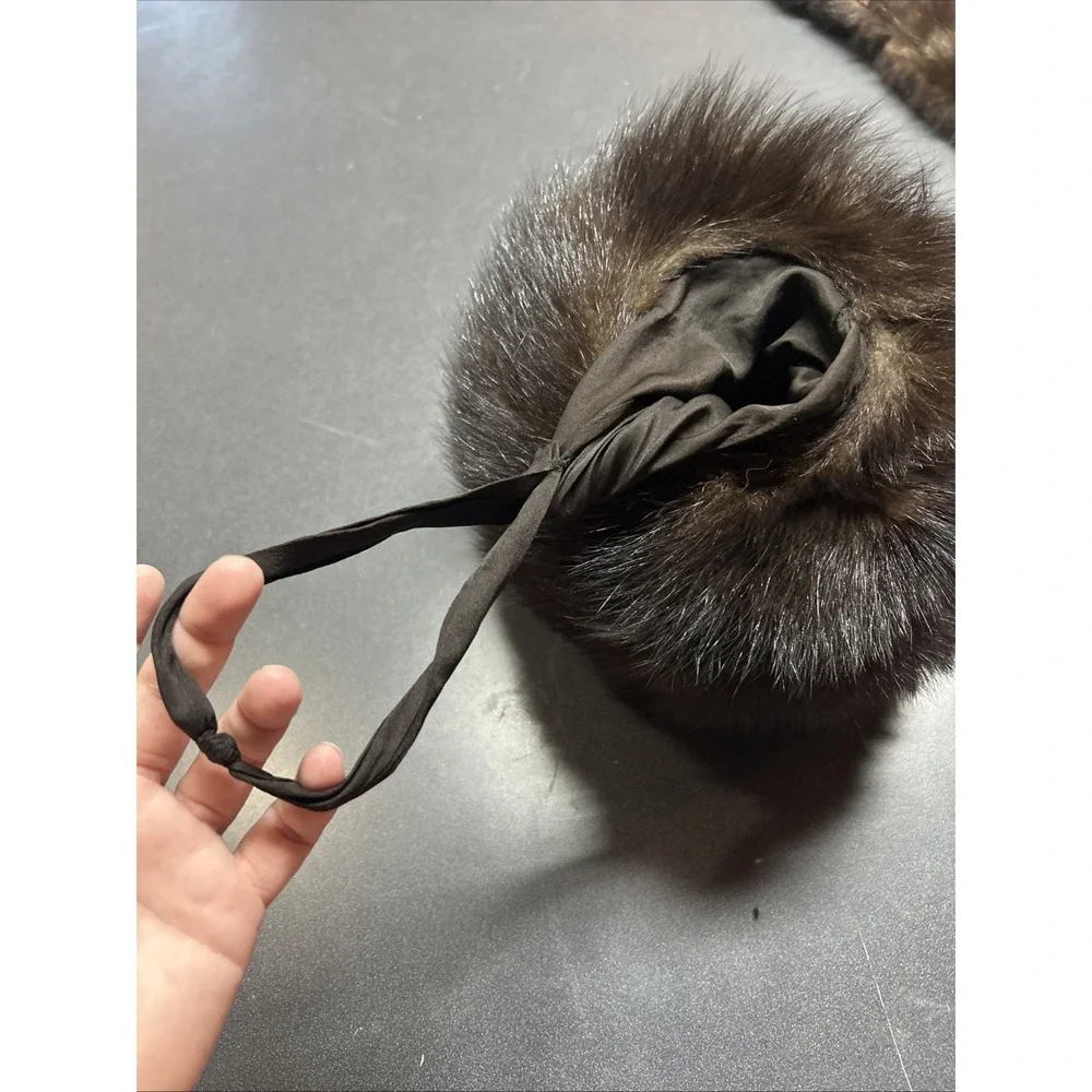 Vintage Mink Fur Hand Warmer Muff 10